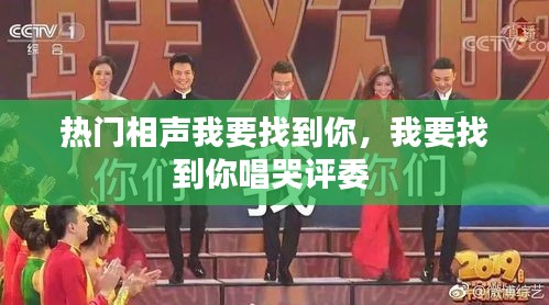 热门相声我要找到你，我要找到你唱哭评委 
