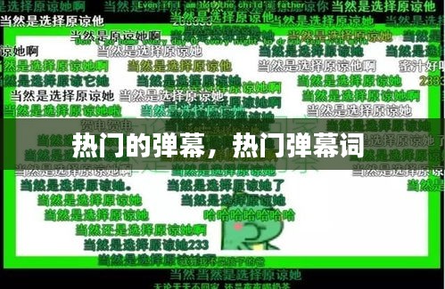 热门的弹幕，热门弹幕词 