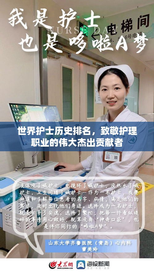 世界护士历史排名，致敬护理职业的伟大杰出贡献者