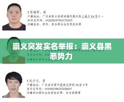 崇义突发实名举报：崇义县黑恶势力 