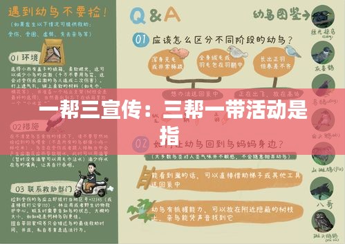 一帮三宣传：三帮一带活动是指 
