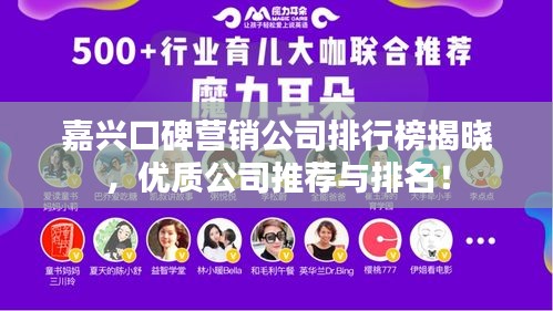 嘉兴口碑营销公司排行榜揭晓，优质公司推荐与排名！