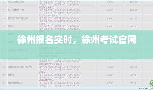 徐州报名实时，徐州考试官网 