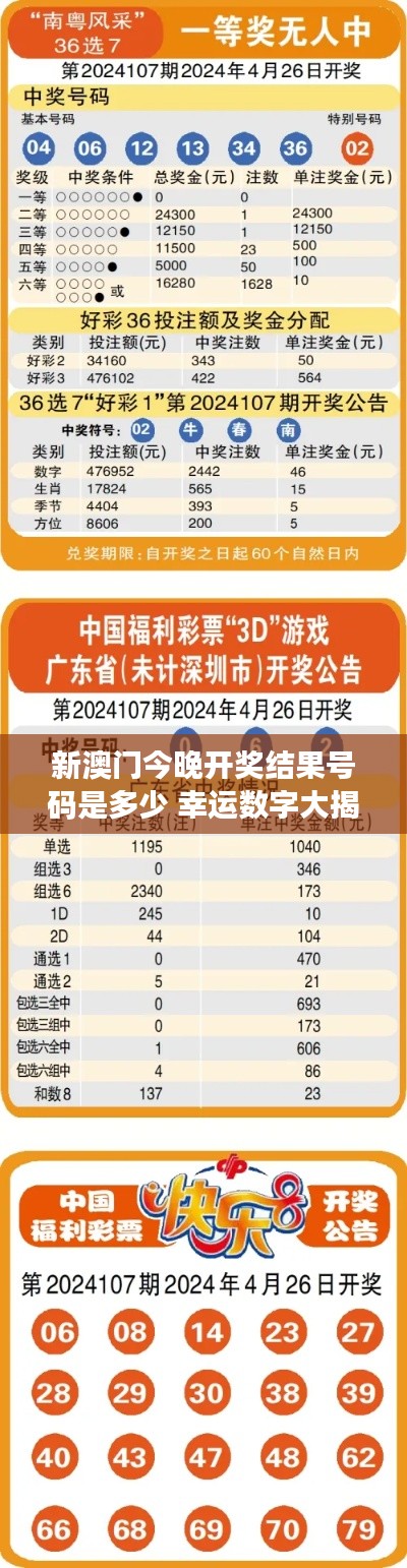新澳门今晚开奖结果号码是多少 幸运数字大揭晓
