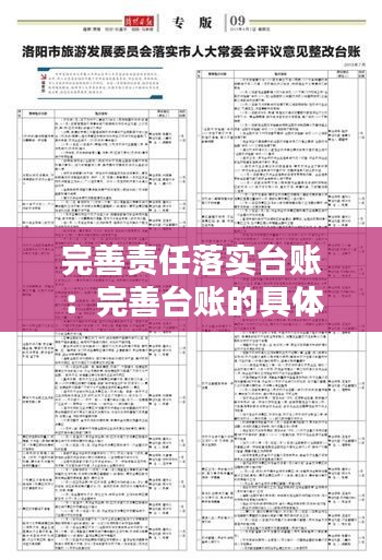 完善责任落实台账：完善台账的具体做法 