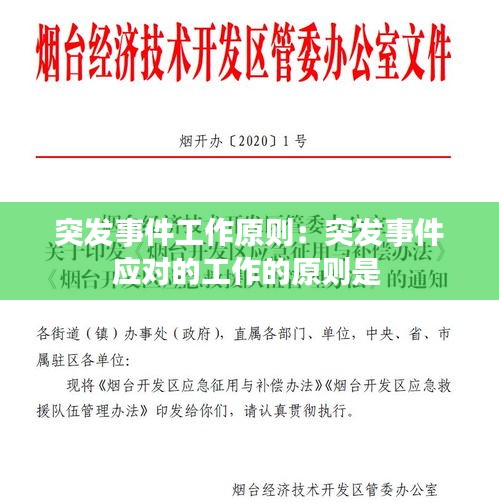 突发事件工作原则：突发事件应对的工作的原则是 