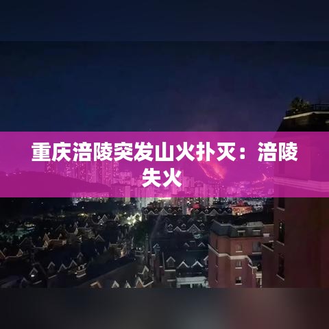 重庆涪陵突发山火扑灭：涪陵失火 