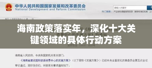 海南政策落实年，深化十大关键领域的具体行动方案