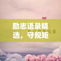 励志语录精选，守规矩，成就非凡人生！附精美图片